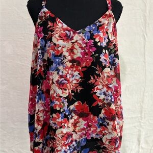 Torrid Black Floral Camisole Top Plus Size 2 office look elegant blazer